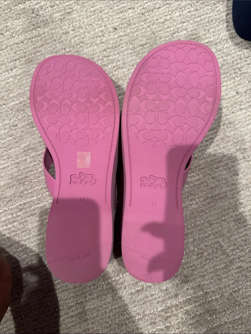 Coach Pink Platform Flip Flops